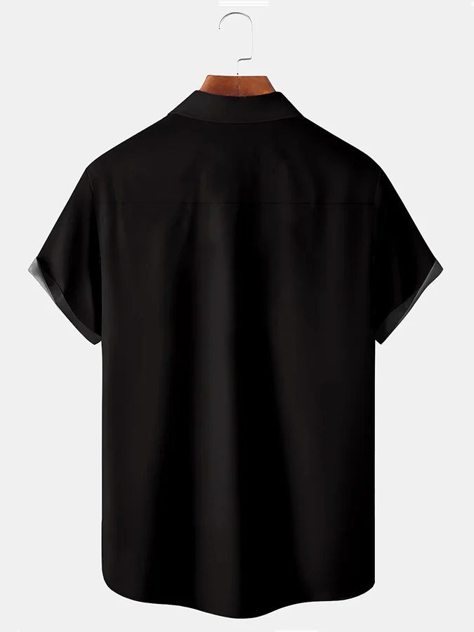 Men's Halloween Printed Casual Shirt (With Pockets)