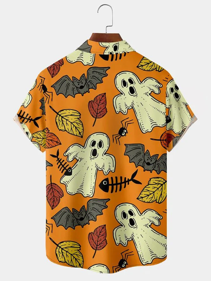 Men'S Printed Design Sense Fashion Casual Loose All-Match Shirt