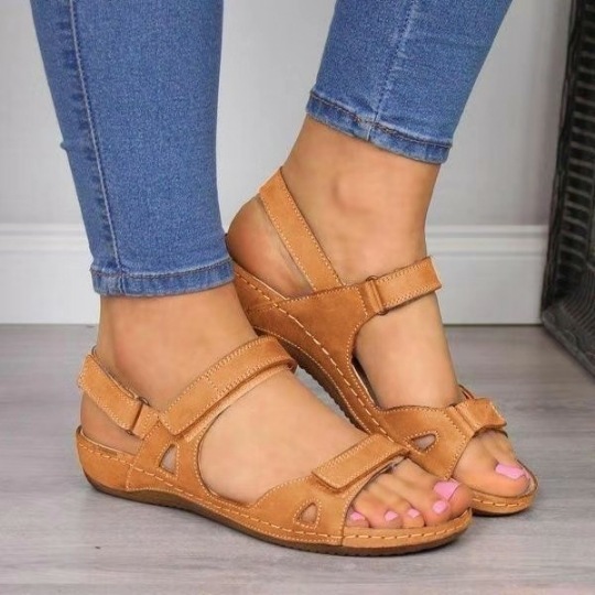 Platform Wedge Women's Shoes Velcro Buckle Sandals